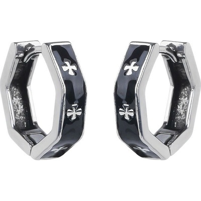 Steel Edge Náušnice z chirurgickej ocele s krížmi WJHE1279