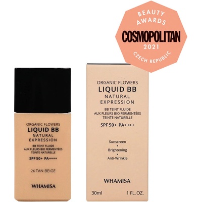 Whamisa BIO Liquid BB krém SPF50+ Tan Beige 30 ml – Zboží Mobilmania