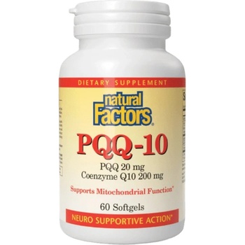 Natural Factors PQQ-10 PQQ 20 mg Coenzyme Q10 200 mg, 60 Softgels