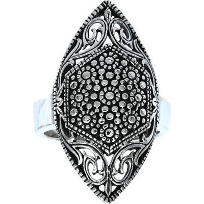 Vorlové Šperky Stříbrný prsten ornamenty E133