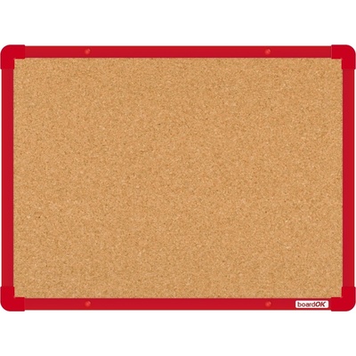 BoardOK tabule korek 60 x 45 cm červený rám