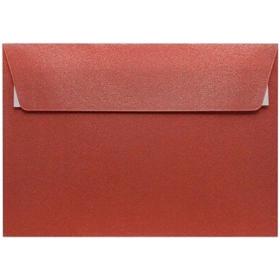 Metalická (perleťová) obálka červená C5 (162x229mm) PS