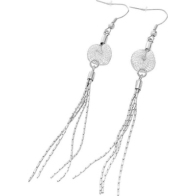 MPM Dámské ocelové visací nerezové náušnice 6037 stříbrné barvy SER.6037