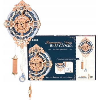 Robotime Rokr 3D dřevěné puzzle Romantické nástěnné hodiny 231 ks