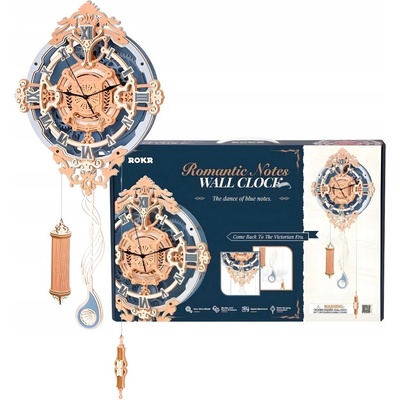 Robotime Rokr 3D dřevěné puzzle Romantické nástěnné hodiny 231 ks