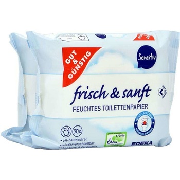 Gut & Gunsting sensitive Frisch & Sanft vlhčený 70 ks