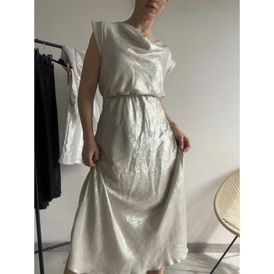 Sim Fashion lesklá sukňa Lizy zlatá