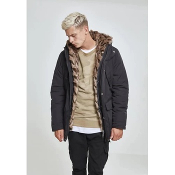 Urban classics Анорак Urban classics Faux Fur hooded parka - Black (Black)