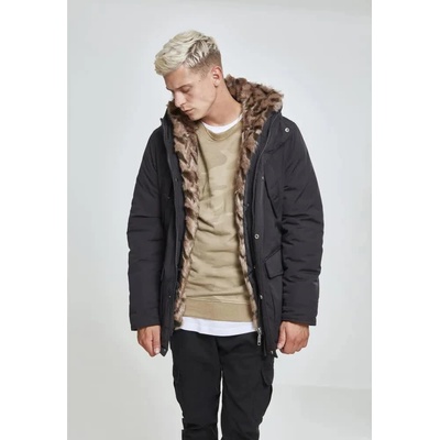 Urban classics Анорак Urban classics Faux Fur hooded parka - Black (Black)
