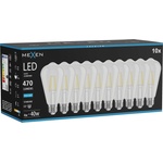 Mexen Vintis 10x LED нажежаема жичка крушка E27, ST64, 4W, Студена - 6500K, 470 lm, (L152-E27-0465-00x10)