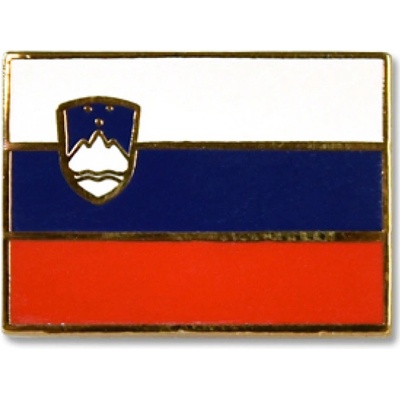 Odznak (pins) 18mm vlajka Slovinsko - barevný