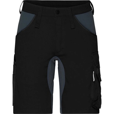James & Nicholson JN 1811 pánske pracovné elastické kraťasy carbon black