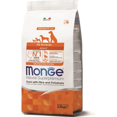 Monge Speciality Line All Breeds Adult Monoprotein kačica ryža a zemiaky 2,5 kg