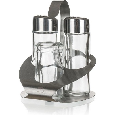 Banquet Slánka a pepřenka 35 ml + nádobka na párátka se stojánkem nerez – Zboží Mobilmania