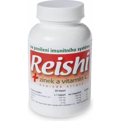 Naturvita Reishi + Zinek + Vitamín C 60 kapsúl