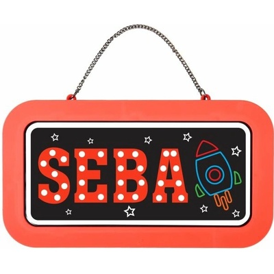 Albi Neonová cedulka se jménem - Seba