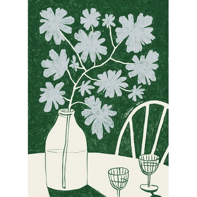 The Poster Club Постер 30x40 cm Blue Flowers & Red Wine - Anouk van Cleef - The Poster Club (16941-3)