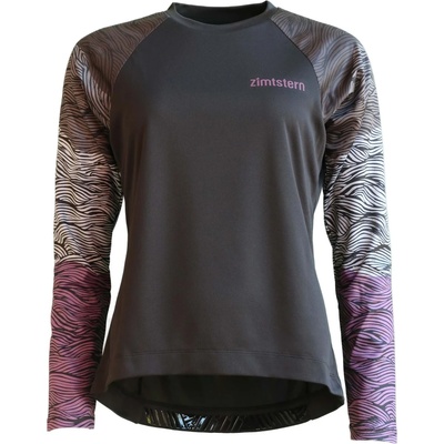 Zimtstern Дамска фланелка с дълъг ръкав за колоездене Zimtstern Women's Braapz Shirt L/S Cycling jersey - Pirate Black (156-2911-0212)