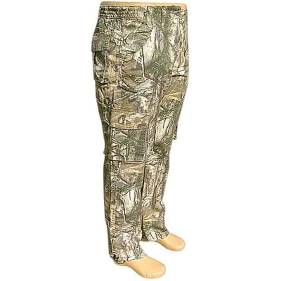 Kalhoty Loshan maskáčové nadrozměrné softwood