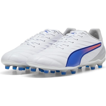 PUMA Футболни бутонки Puma King Pro Firm Ground Football Boots - White/Blue/Gry