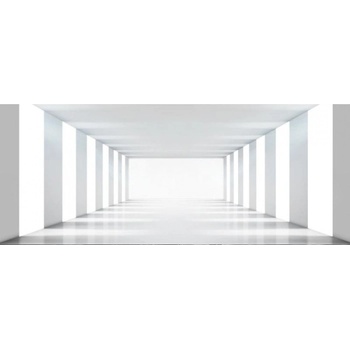 DIMEX ART s. r. o Панорамни флизелинов фототапет 3d бял коридор 375 x 150 см