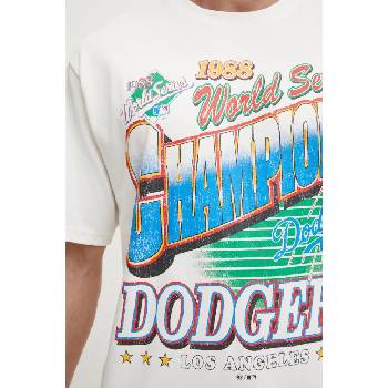 47 brand Памучна тениска 47 brand MLB Los Angeles Dodgers в бежово с принт BU012TMYIHQ632869SS (BU012TMYIHQ632869SS)