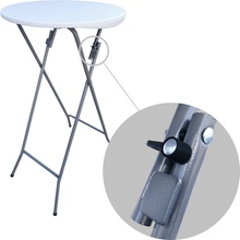 Brimo Skladací barový stolík 2 biela / šedá Ø 60 cm