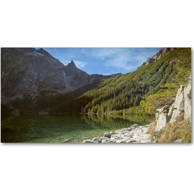 Fotoobraz na skle Morské oko Tatry 100x50 cm