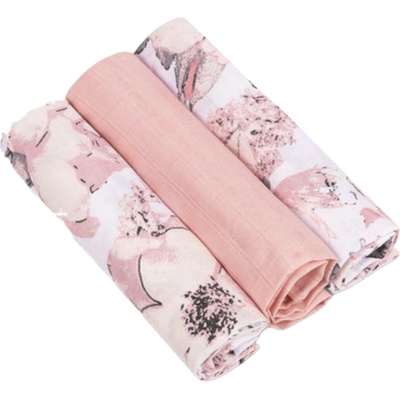 Sensillo Муселинови пелени Sensillo - 60 x 80 cm, 3 броя, розови (SILLO-08508)
