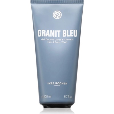 Yves Rocher Sprchový gel na tělo a vlasy Granit Bleu 200 ml