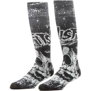 AFFLICTION чорапи до коляното misfits - skully - черни - affliction - a30420-bk