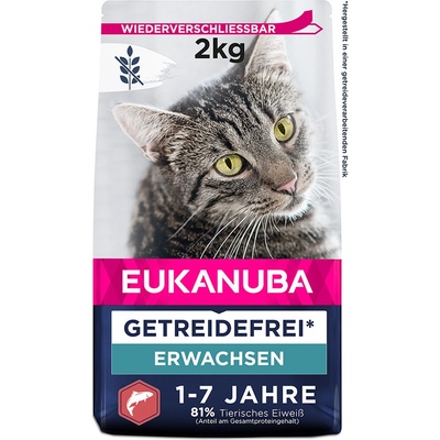Eukanuba Adult bez obilnín bohaté na lososa 3 x 2 kg