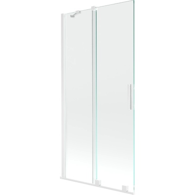 Mexen Velar двукрилен плъзгащ се душ параван 95 x 150 cm, прозрачен, бял - 896-095-000-01-20 (896-095-000-01-20)