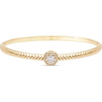 Biju Pozlacený náramek 14k pevný zirkon 2002502