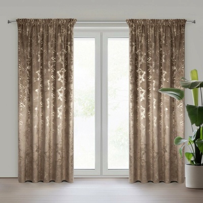 EUROFIRANY ZATEMŇOVACÍ ZÁVES NA PÁSKE RAJA 140X270 CM VZOROVANÁ