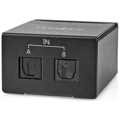 Nedis Недис ASWI2512BK цифров аудио превключвател 2x Toslink (ASWI2512BK)
