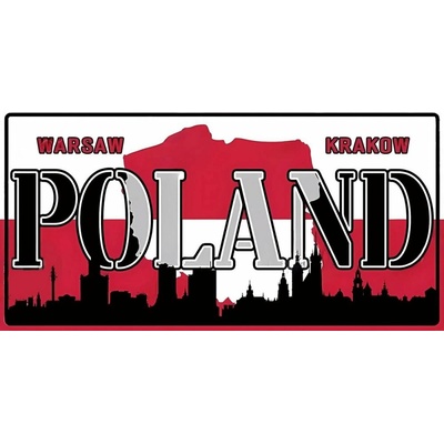 Ceduľa značka Poland Warshaw Krakow