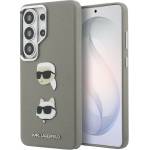 KARL LAGERFELD Калъф за Samsung Galaxy S26 Ultra - Wrapped Leather Saffiano с K&C Head Pin - Karl Lagerfeld - Сив
