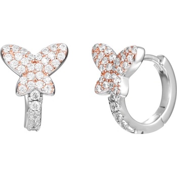 Olivie strieborné krúžky RUŽOVÝ MOTÝĽ 4872