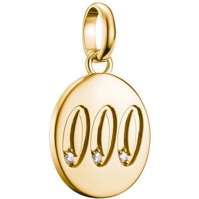 Thomas Sabo connect prívesok charm Angel number 000 with stones gold-plated CC1257 414 14