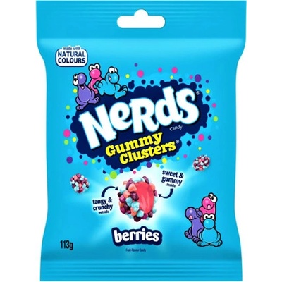 Nerds Clusters Berry žvýkací bonbony v cukrové skořápce s ovocnými příchutěmi 113 g