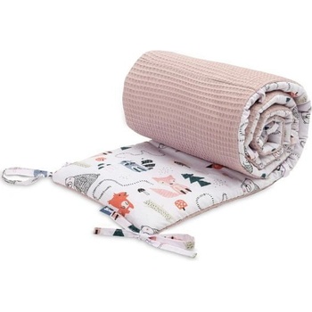 Sensillo Mantinel do postieľky Vafle Hrochy Ružová