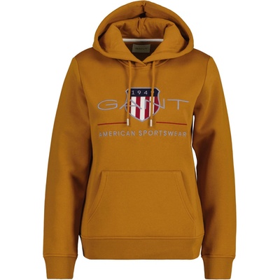Gant Rel Archive Shield Hoodie hnedá