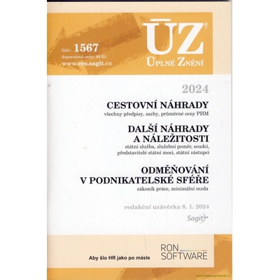 ÚZ 1567 Cestovní náhrady