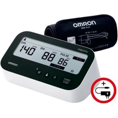 Omron Апарат за измерване на кръвно налягане Omron M4 Connect AFib + адаптер (HEM-7196T1-FLE+AC)