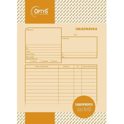 Optys 1282 Objednávka A5 na výšku, samopropisovací, 100 listů