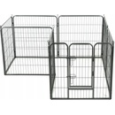 vidaXL Ohrádka pro psy 8 panelů ocelová 80 x 80 cm