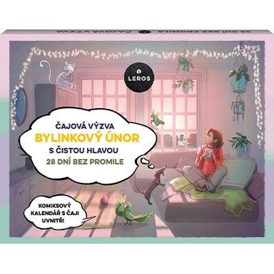 LEROS BYLINKOVÝ FEBRUÁR S ČISTOU HLAVOU 6 29 druhov čajov po 1 vrecúšku + komiksový kalendár s čajmi (49 g), 1x1 set