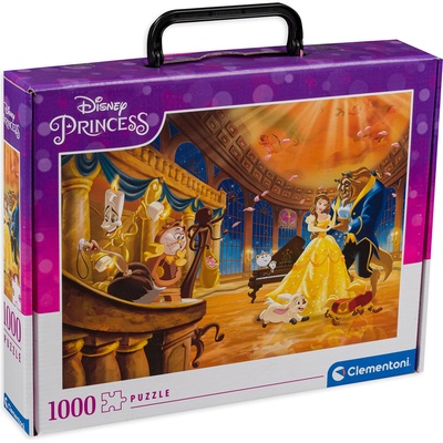 Clementoni Пъзел Clementoni от 1000 части - Красавицата и звярът, в куфарче (39676)