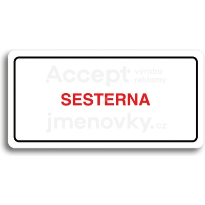 ACCEPT Piktogram SESTERNA - bílá tabulka - barevný tisk